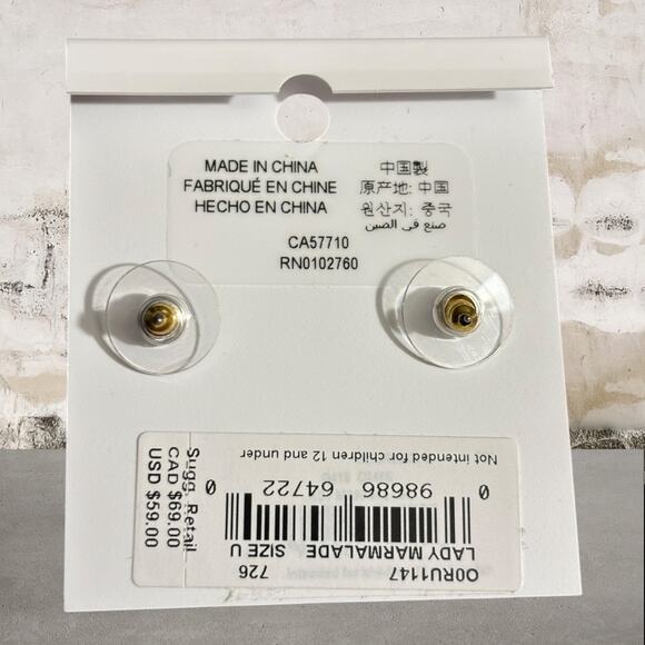 Kate Spade NWT Lady Marmalade Stud Earrings Rose Gold - Picture 4 of 4